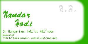 nandor hodi business card